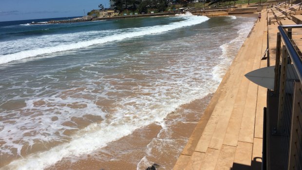 There was nowhere to put the flags at Dee Why Beach on Friday.