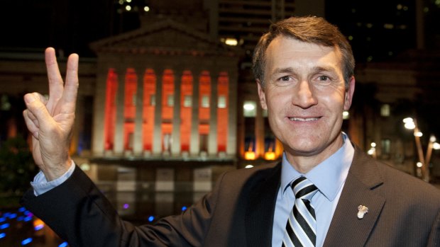 V for Broncos victory? Brisbane Lord Mayor Graham Quirk is backing the Broncos this weekend.