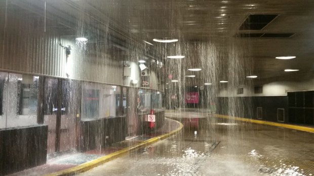 Queen Street bus station was closed due to flooding in April 2017.