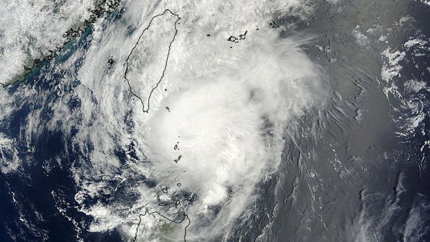 An image from NASA's Terra satellite shows Typhoon Noul in the Pacific Ocean, approaching Taiwan and Japan's main islands on its northward journey on Monday. Typhoon Noul hit Japan's southern islands with heavy rain and winds on Tuesday after pummelling coastal areas on the north-eastern tip of the Philippines. 