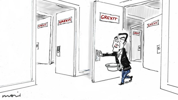 <i>'When one door opens': Illustration by Alan Moir.</i>