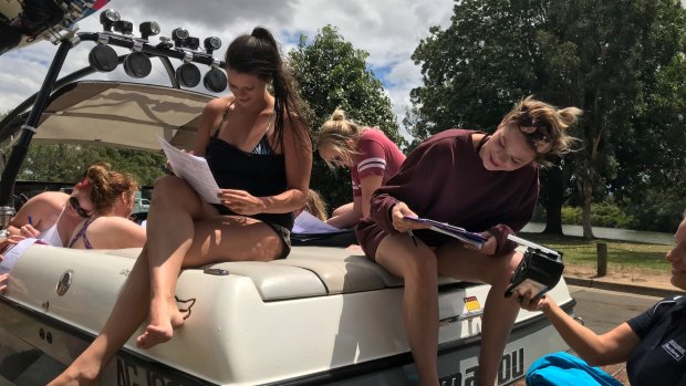 Laura Howard, 21, Bligh Park, agreed to do a survey and undertake a blood alcohol test as part of research on the use of rivers by researchers from Royal Life Saving - Australia being conducted by senior research officer Stacey Pidgeon. She blew zero. 