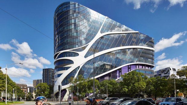 The Victorian Comprehensive Cancer Centre (VCCC) designed by McBride Charles Ryan is a highlight of the  world-class bio-medical precinct. 