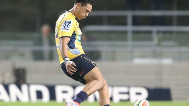 Christian Lealiifano during the Super Rugby match between the Stormers and Brumbies in South Africa. 