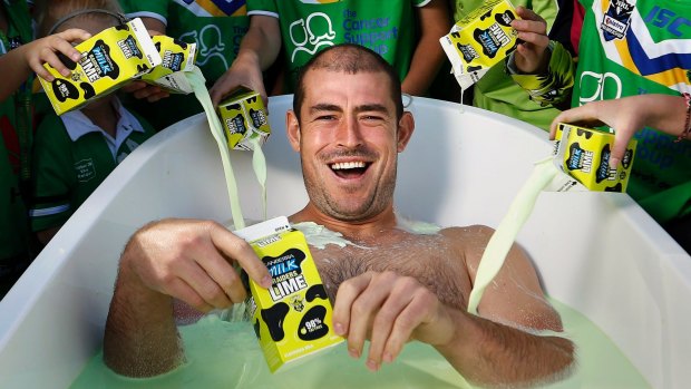 Former Raiders captain Terry Campese has laid down the challenge to Jarrod Croker to emulate this pic.
