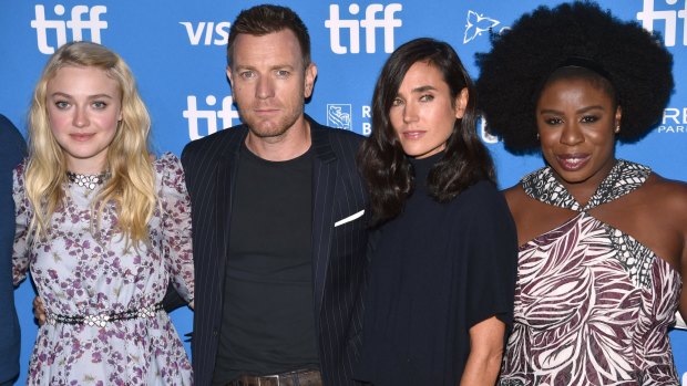 American Pastoral cast, from left: Actress Dakota Fanning, actor/director Ewan McGregor, and actresses Jennifer Connelly and Uzo Aduba.