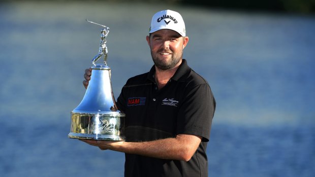 Masters bound: Marc Leishman's victory in Florida secured him entry to the Masters at Augusta National in April.