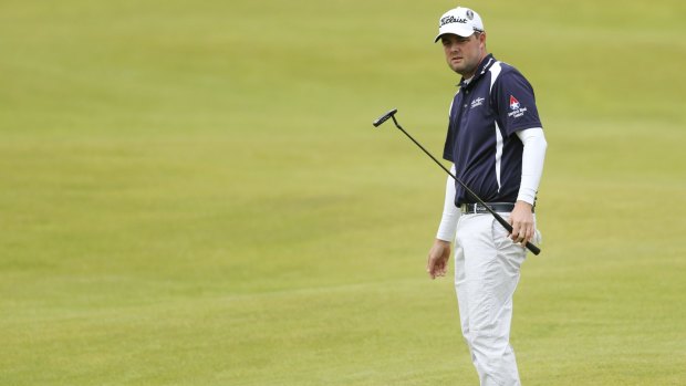 In the zone: Marc Leishman shot a 64 in the third round, one stroke off the course record.