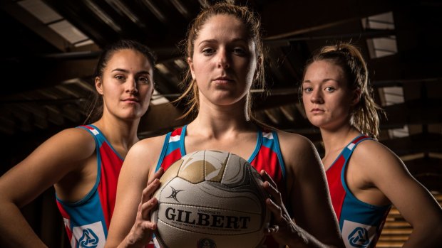 Triple threat: Swifts rookies Amy Sommerville,  Kaitlyn Bryce and Lauren Moore are ready for the Australian conference final.