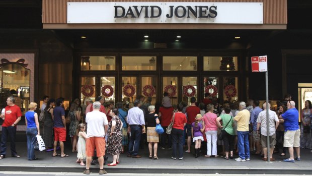 Popular spot: Exterior of David Jones, Sydney.