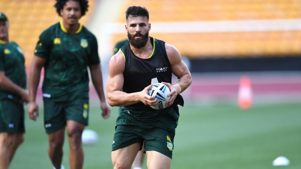 Josh Mansour is expected to become a father on Thursday then play for the Kangaroos on Friday. 