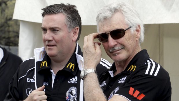 Rift 'repaired somewhat': Eddie McGuire and Mick Malthouse.