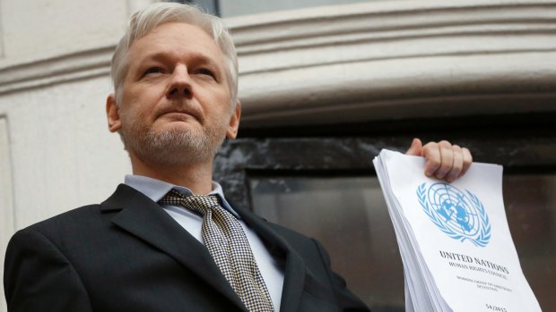 Julian Assange is confined to the Ecuadorian embassy in London.