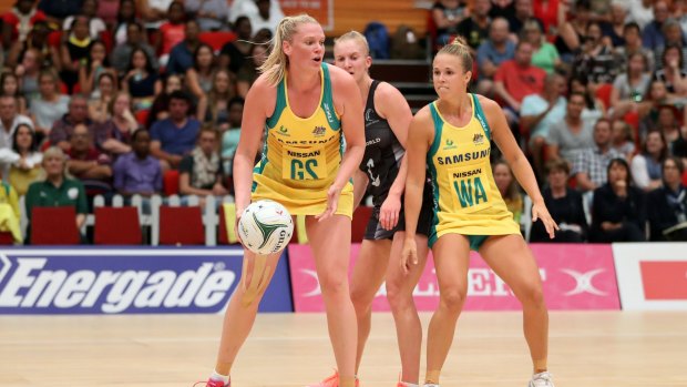 Unstoppable: Caitlin Thwaites led the Diamonds to another victory over the Silver Ferns.