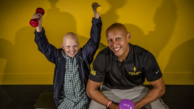 Christos Kyrgios, with Caitlin O'Hehir, 10,  wants to help raise awareness as an ambassador for the Australia Alopecia Areata Foundation.
