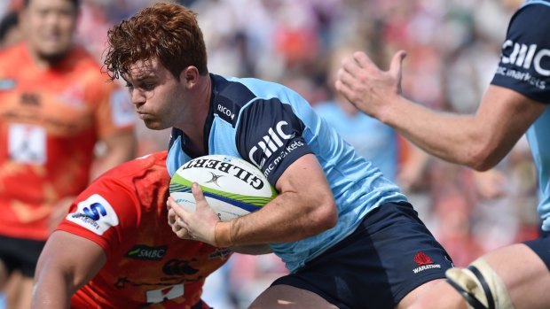 On the burst: Andrew Kellaway runs with the ball during the round 15 Super Rugby match between the Sunwolves and the Waratahs  at Prince Chichibu Stadium.
