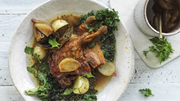 Don't be put off by the prunes in this duck recipe.