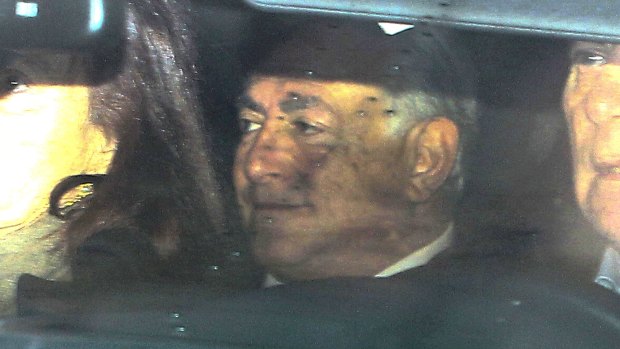 Dominique Strauss-Kahn arrives at the Lille courthouse in northern France.