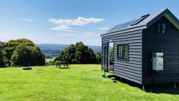 Tiny house offers expansive views.