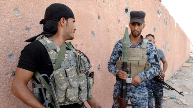 Iraqi security forces in Ramadi, ready to take on Islamic State militants late last month.