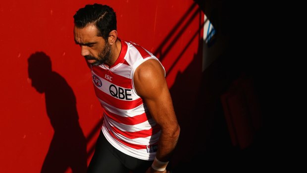 Adam Goodes will meet with AFL officials on Tuesday.