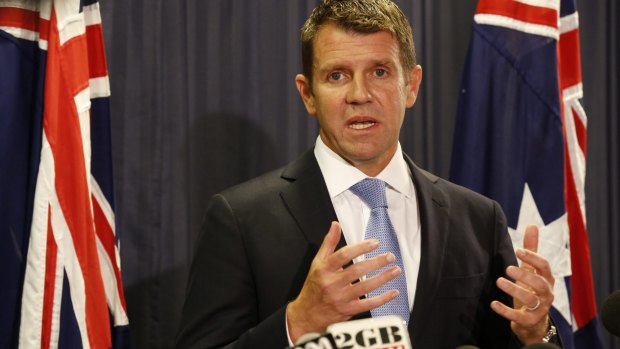 "We will not tolerate corruption in this state": Mike Baird at Tuesday's press conference.