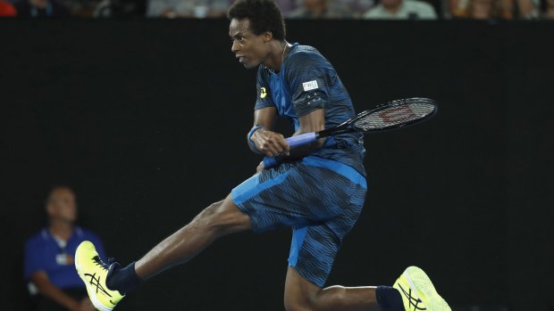 Gael Monfils often wows the crowd with his great shots.