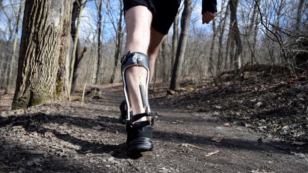 Engineers at Carnegie Mellon University have developed an exoskeleton boot that makes it easier to walk, burning less calories.