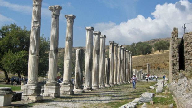The ruins of the Asklepion medical centre at Pergamum in Turkey.
