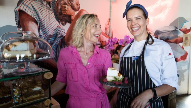 Owner Anna Allison and chef Joice Rosa at the Lion and Buffalo cafe in South Coogee.