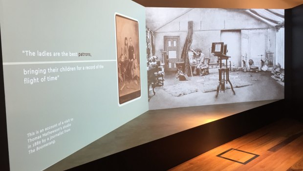 The exhibition also incorporates an interactive feature where visitors can take a picture against Brisbane backdrops and use social media filters to replicate a 19th century portrait.