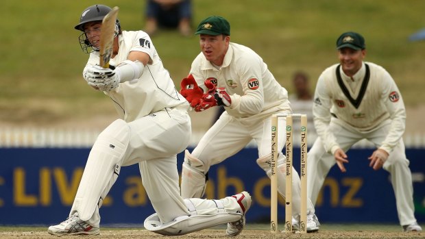 Tim Southee in action against Australia in 2010.