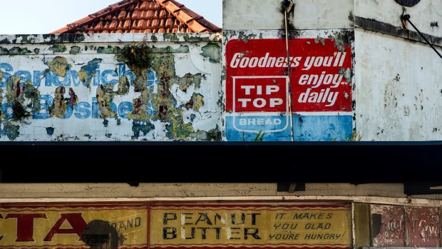 A ghost sign on the wall of an old corner store on Junction Road, Summer Hill.
