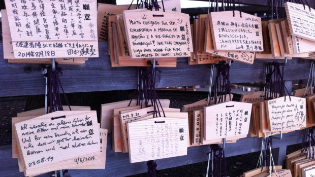 希望在明治神社斑块。