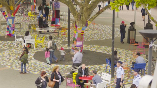 A pop-up social experiment was completed at Garema Place, Canberra at the end of last year.