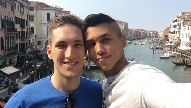 "Nothing comes above my relationship with Miguel": Rob Nay, left, with his partner Miguel Luciano.