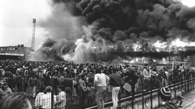 Fire tore through Bradford City's Valley Parade ground killing 56 fans.