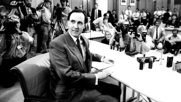 Former federal treasurer Paul Keating, pictured after his successful leadership challenge in 1991, wanted the Hawke government to cut ACT's federal funding.