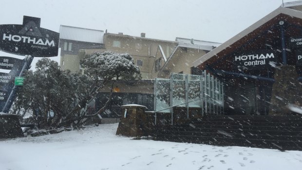 Snow has fallen at Hotham and more is expected in coming days. 