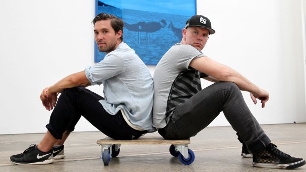 Emerging artist Dean Cross (left) was selected to exhibit in the Redlands Art Prize by Shaun Gladwell.