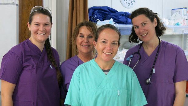 Erin Lowe, Vesna Courtot, Melissa Kellow and Taryn Anderson are Australian nurses who have been working in war zones near Mosul.