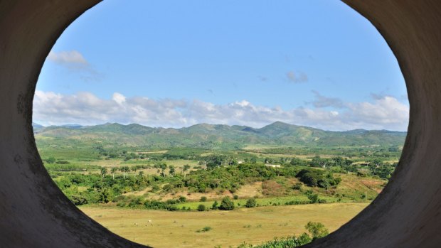 View from the slave watch tower, Manaca Iznaga plantation, Sugar Mills Valley near Trinidad.