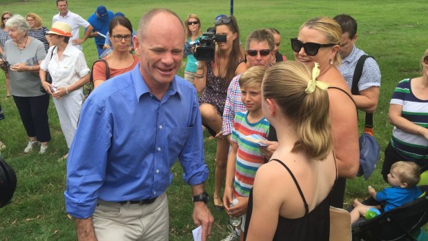 Premier Campbell Newman takes his campaign to Ashgrove.