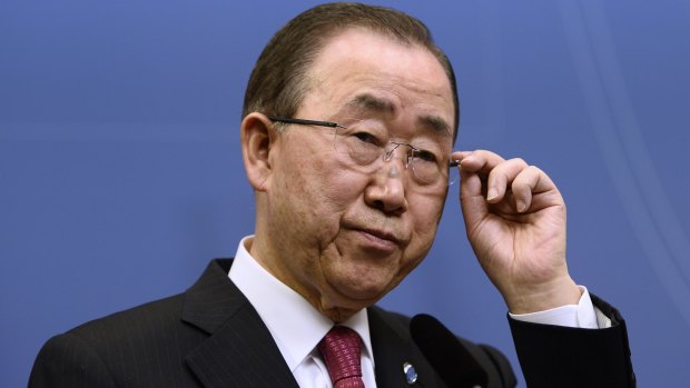 United Nations Secretary General Ban Ki-Moon in Sweden last week. 