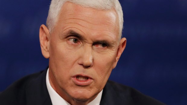 Republican vice-presidential nominee Governor Mike Pence.