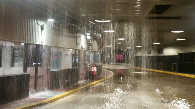 Queen Street bus station is closed due to flooding.