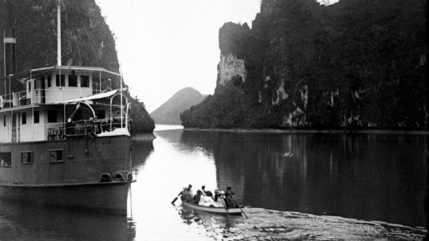 The original Emeraude paddle steamer in Ha Long Bay.