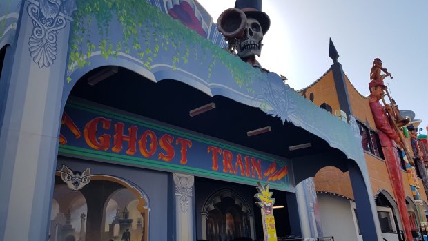 Exterior of the ghost train at Luna Park, St Kilda.