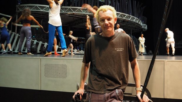 Australian rigger Robert Wilson working at the Impact Arena in Bangkok during the Quidam tour in August.
