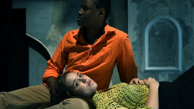 Contessa Treffone and Thuso Lekwape in <i> The Mystery of Love and Sex</i>.